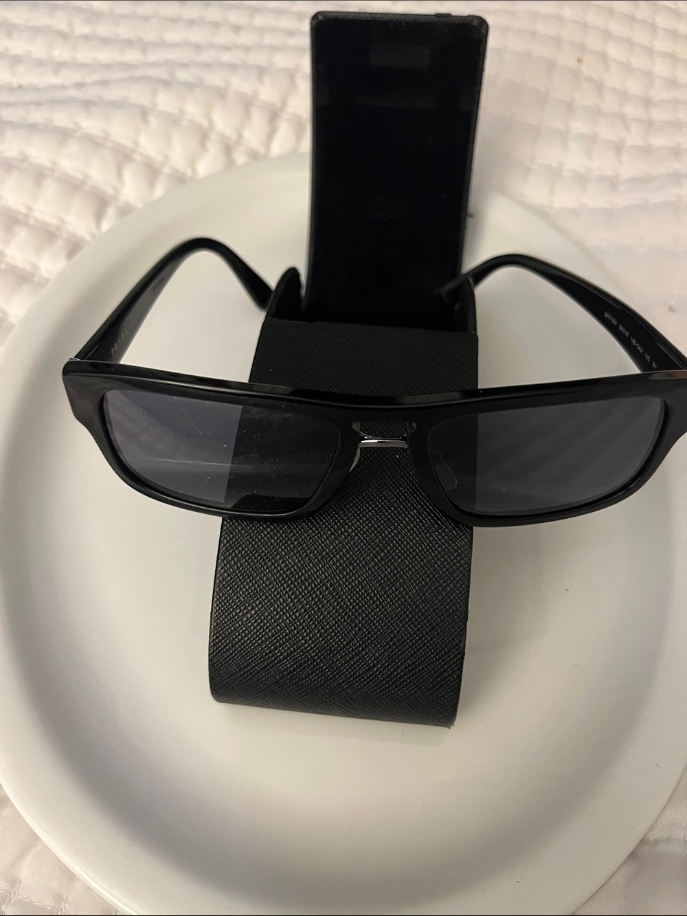 Prada Classic Black Rectangular Sunglasses